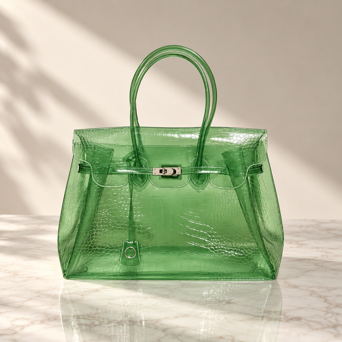 Bolso Jelly Croco Transparente