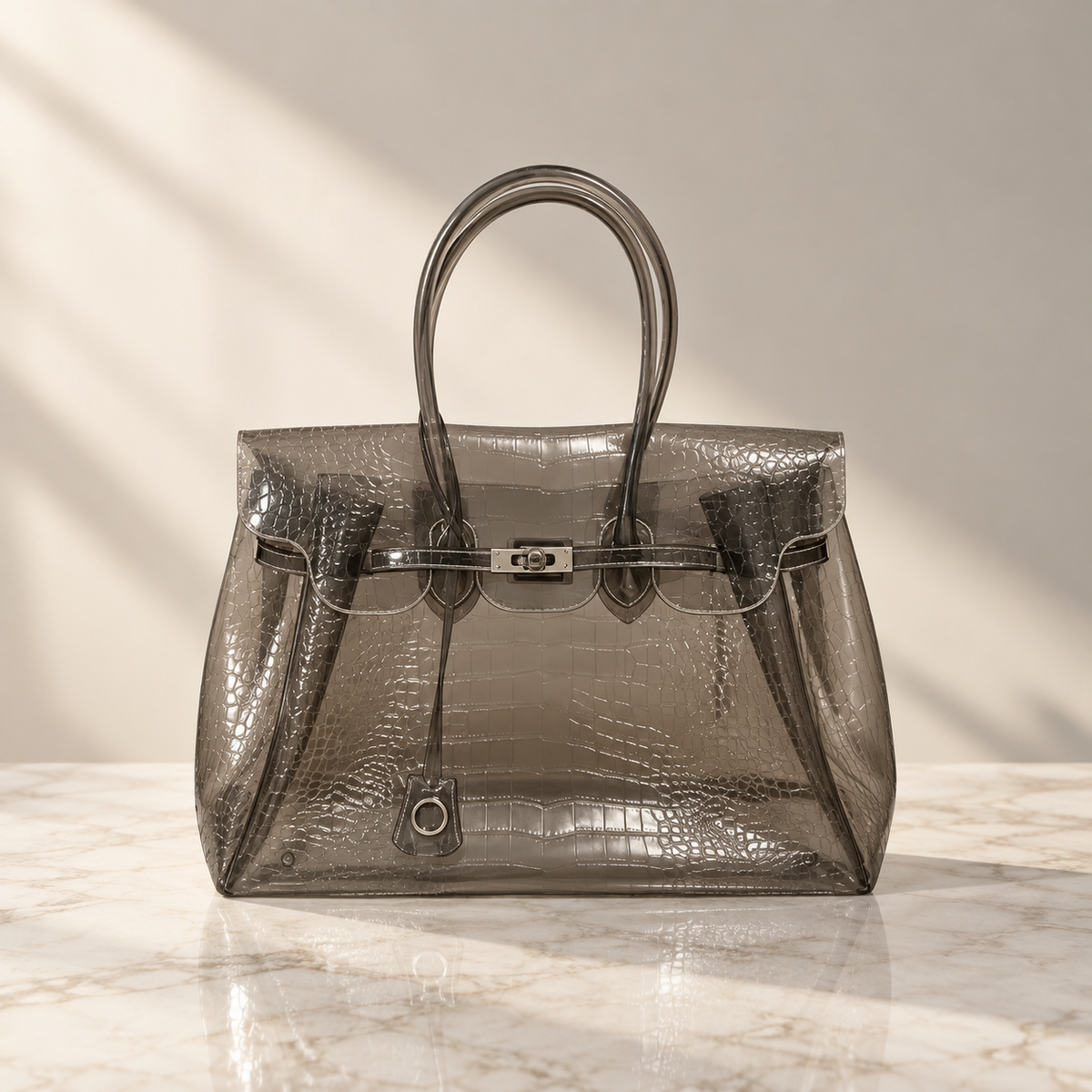 Bolso Jelly Croco Transparente