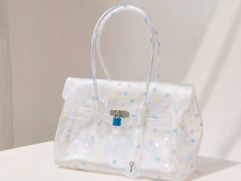 Bolso Jelly Blanco con Lunares