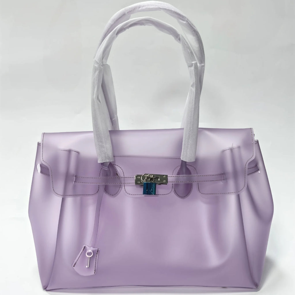 Bolso Jelly Lila Claro translúcido de TPU JELLOCO