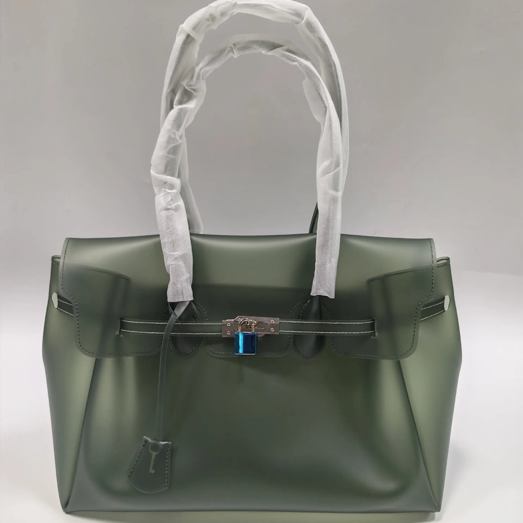 Bolso Jelly Verde Oscuro translúcido de TPU JELLOCO